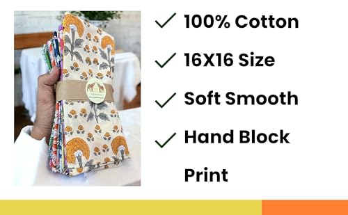 Servilletas de tela 100% algodón con estampado floral miniatura 5