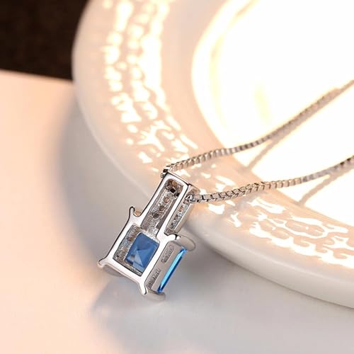 Pendentif en véritable topaze bleue, cadeau idéal en argent fin - 2