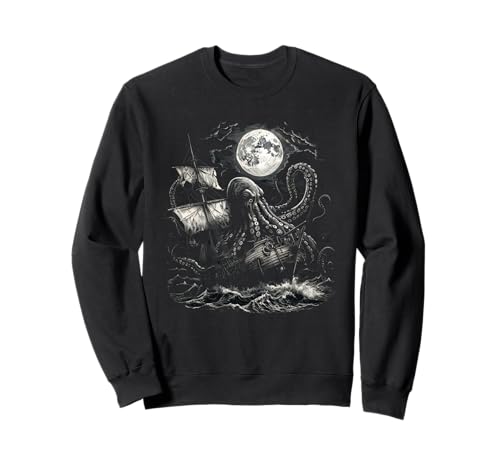 �r���e�[�WKraken Attacking Pirate Ship Nautical Monster T�V���c �g���[�i�[