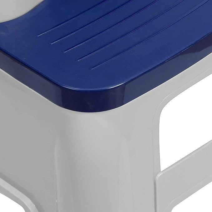 Image of SKYGLAMOUR Plastic Stepper Stool for Home | Office&Kitchen Use with Weight Bearing Capacity of 120 Kg |2 Step Stool for Home| Color: Blue; Pack of 1