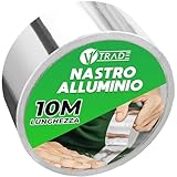 V1 TRADE Nastro Alluminio Adesivo Alte Temperature 48 mm x 10 m - Nastro Adesivo Alluminio per Riparazioni - Resistente ad Acqua