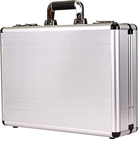Alu Laptop Aktenkoffer Pilotenkoffer Aluminiumkoffer 46cm Silber Dermata Bowatex Cover
