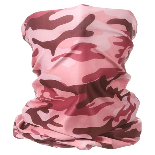 HARFINGTON Summer Cooling Neck Gaiter Sun Protection Face Mask Fishing Neck Gaiter Unisex Sunscreen Breathable Bandana for Fishing Outdoor Sports, Camo Brown