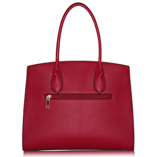 Top Handbags For women, Adjustable Strap Work Satchel with Wallet, RED by Nymera - Used condition - Image 3
