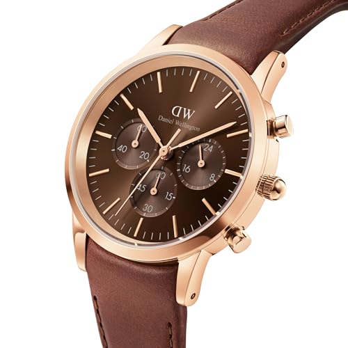 Daniel Wellington Men Analogue Brown Round Dial Watch- DW00100640K - Image 2