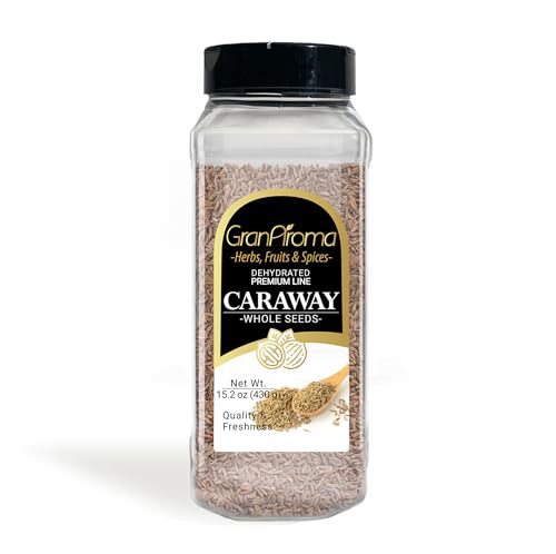 GranAroma Caraway Seeds, 15.2 oz, Rich & Nutty, Mild Anise