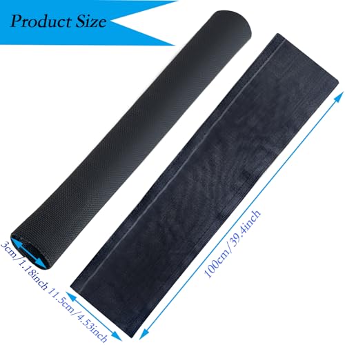 Swing Chain Cover, 2 Pcs Swing Chain Cover Grip Sleeve for Playground Swingset Accessories or Porch Swings Barrier Chain in Garden Backyard Patio Outdoor or Chain Sleeve Winch Rope Protector (Black)
