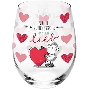 Sheepworld Trinkglas 'Hab dich lieb' Wasserglas