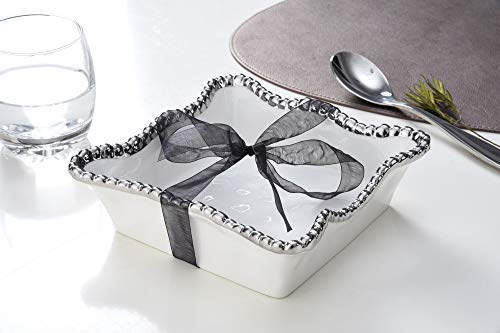 Pampa Bay Salerno Porcelain Cocktail Napkin Holder, White #TOP5