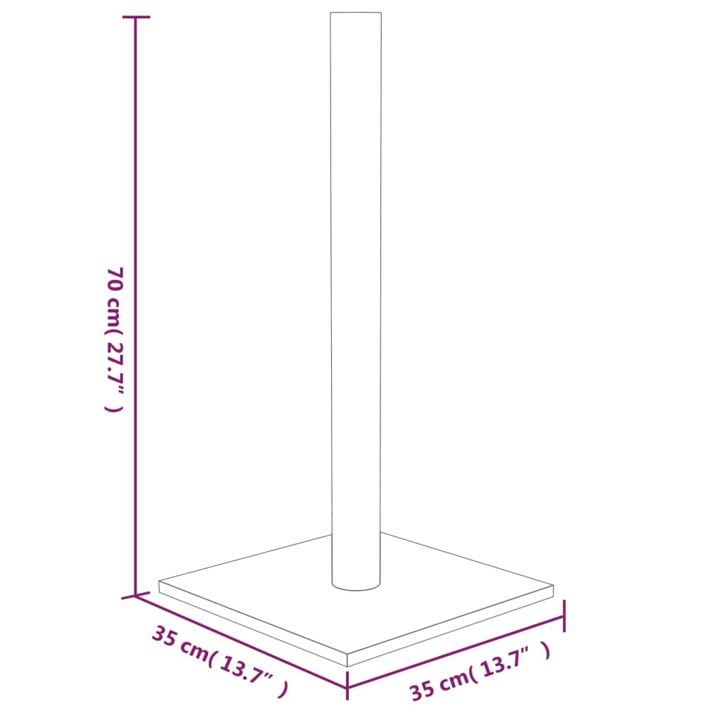 Kratzsäule Creme 35x35x70 cm mit Sisal, Plüsch, Holzwerkstoff, stabile Kletterbaum, ideal für Katzen in Wohnung, Balkon oder Spielturm, mit Liegefläche und Kratzbrett