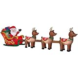 Home Accents Holiday 16ft lighted Santa and sleigh inflatable Christmas decoration
