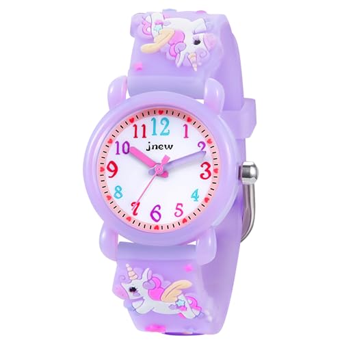 Vicloon Reloj Infantil de Pulsera Analógico para Niña - Pulsera de Silicona Suave con Cuarzo, Fácil de Leer y Aprender Las Horas