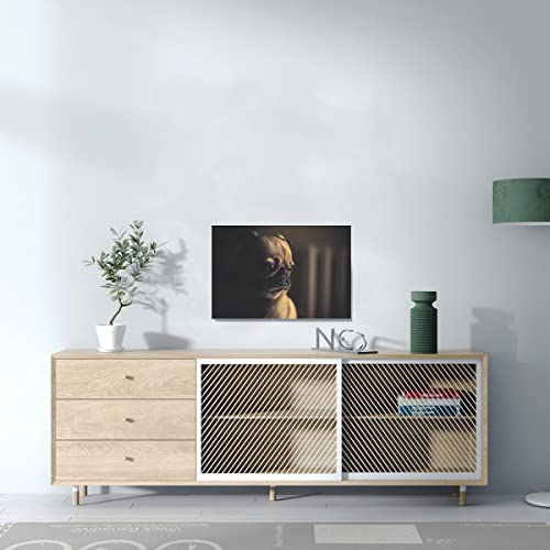 Tableau décoratif carlin pug impression d'art sur toile