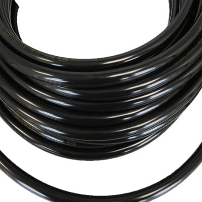 Tubo de nailon de 12 mm negro flexible para uso neumático e industrial
