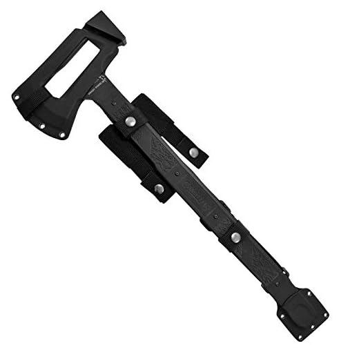 Camillus 19243 Crash brytverktyg, inklusive ballistisk nylonskida, 8,9 cm titan bondad rostfri skärning, GFN-handtag, svart, 55,2 cm