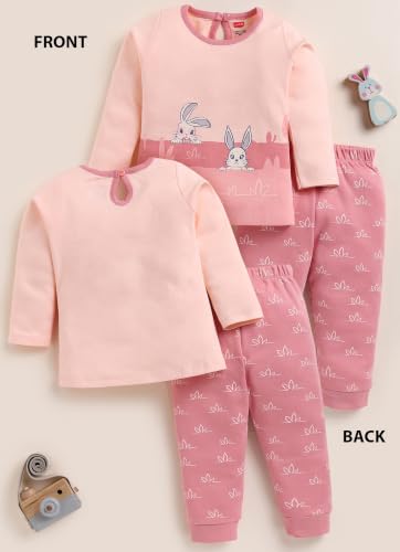 Image of LuvLap Baby Girls Regular Fit 100% Cotton Half Sleeves Girls Top CoSet Pack of 3