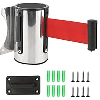 Zasiene Absperrung Band 2M Wand Montiert Absperrbänder Absperrung Band Personenleitsystem Absperrband Edelstahl Absperrung Band mit Zubehör