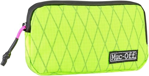 Muc-Off Rainproof Essentials Case - Borsa Bici Neon in Poliestere 900D Idrorepellente - Borsa Porta Attrezzi per Bici Ideale per la Conservazione di Tubi di Ricambio, Leve per Pneumatici e Telefono