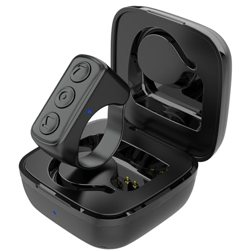 ZTYTO Tiktok Scrolling Ring for iPhone/Android Bluetooth Page Turner for Kindle App Remote Control for Camera/Video Recording/Music Player (Black)