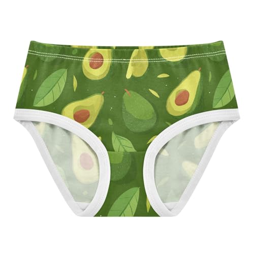Wusikd Avocados Green Leaf Girls' Underwear Cotton Girls Briefs Soft Toddler Underwear 2T