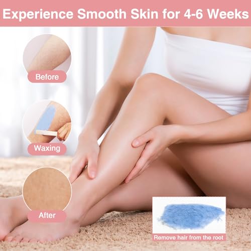 Waxing Kit -Digital Wax Warmer Machine for Hair Removal with 4 Packs of Hard Wax Beads & Silicone Wax Pot for Full Body, Legs, Face, Eyebrows, Bikini, Brazilian at Home Waxing Kit for Women Men - Thumbnail 5