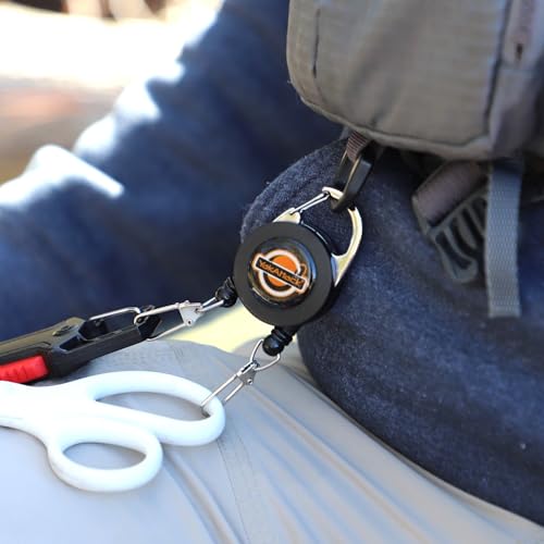 image for YakAttack Dual Fishing Tool Retractor | Twin 18” Nylon Cables | Secu