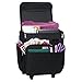 Everything Mary Rolling Scrapbook Tote – Black Quilted Craft Bag with Wheels – Storage Organizer for Scrapbooking, Papercraft, Art Supplies & Portable Craft Tools