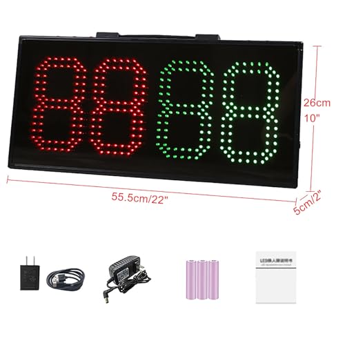 Tablero electrónico portátil de sustitución para fútbol, tablero de reemplazo LED de un solo lado para árbitros, equipo para cambios de jugadores miniatura 2