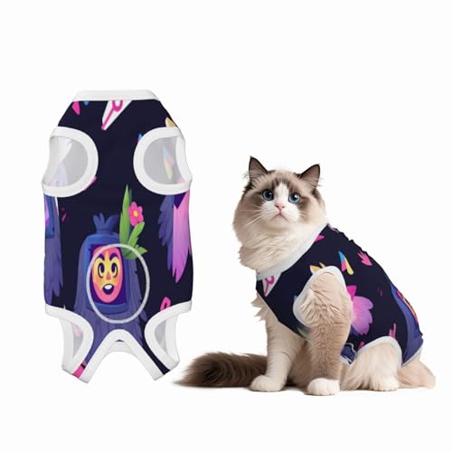 Alien Flyer Recovery Suit for Dogs Cats After Surgery, Soft Cotton Post-Surgery Suit for Male and Female Pet
