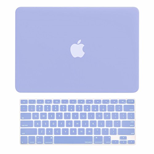TOP CASE - 2 in 1 Signature Bundle Rubberized Hard Case and Keyboard Cover ONLY Compatible MacBook Air 13