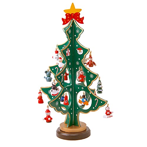 MUNDOXPRESS Enfeite De Mesa Natalino Mini Arvore De Natal Em Madeira