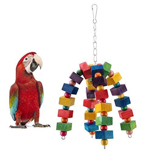 BOROCO Parrot Toy Bird Chewing Toys Hanging Parrort Toy Playing Toy with Hanger - Image 3