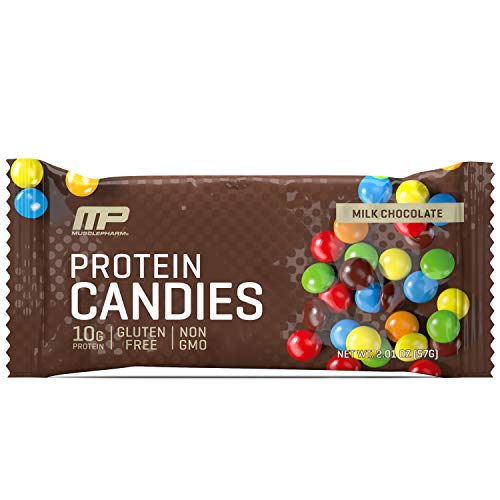 MusclePharm Protein Candies, 10g Protein, Milk Chocolate, 2.01 Ounce (Pack of 12)