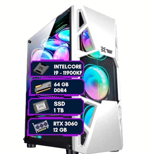 PC Gamer DreamComputers i9 11900k, 64GB RAM, SSD 1 TB, RTX 3060 12GB,WATER COOLER 240MM,FONTE 700W 8