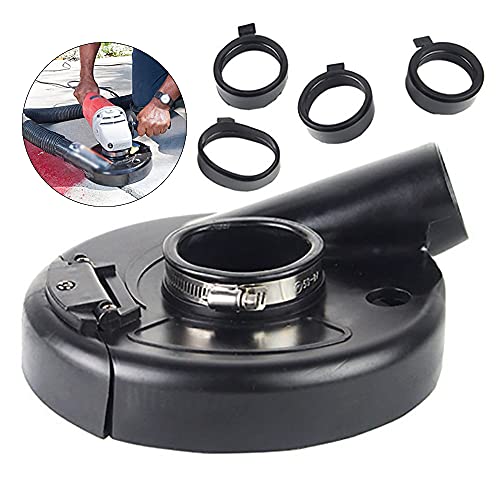 Surface Grinding Dust Shroud for Angle Grinder Universal 7 Inch Vacuum Dust Shroud Cover for Angle Grinder Hand Grind Black Dust Cover