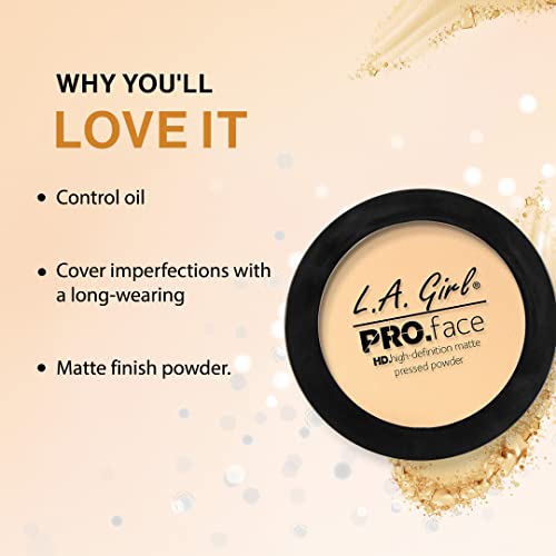 Image of L.A. Girl Pro Face Powder Nude Beige, LAX-GPP605, 0.25 Ounce (Pack of 2)