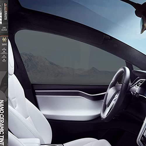 MotoShield Pro Premium Nano Ceramic Tint (25% VLT) 40” in x 6’ ft Roll | Professional Window Film for Auto, Reduce Infrared Heat & Block UV by 99%