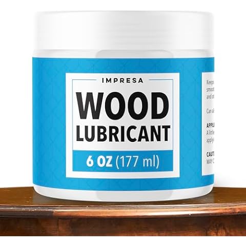 IMPRESA Wood Lubricant for Home DIY Projects - Multi-Purpose Semi Paste Wax for Wood - Drawer & Door Hinge Lubricant - Loosen Drawer Slide - Restore & Preserve Wooden Slide -Non Spray Lubricant - 6oz Cover