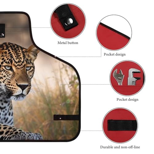 Delantal de trabajo African Animal Leopard con bolsillos miniatura 3