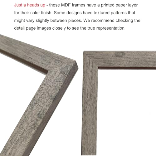 Image of LUCKYLIFE 8x10 Picture Frame Light Gray Woodgrain for Wall Mounting or Tabletop Display, 2 Pack