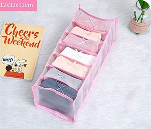 Underwear Drawer Organisers Set Of 3 Closet Dividers Underwear Storage For Socks,Bras,Scarves and Ties Foldable Wardrobe Storage Boxes (Pink) - Image 4
