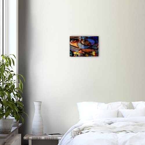 Art mural abstrait œil en verre grand format pour décoration moderne - 4