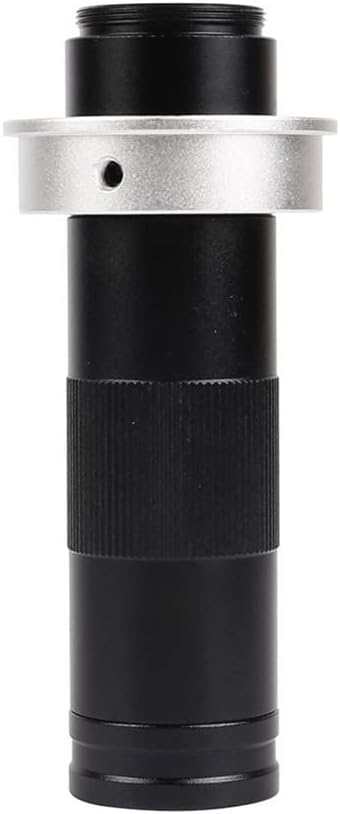 Microscope Accessories Kit Magnification Adjustable Zoom C-Mount Lens 180x 150x 130x 25mm for HDMI VGA USB Video Microscope Camera Monocular Microscope Slides (130x 40mm)