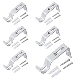🔧 【6 Supports Rideau Réglables 】Ce lot comprend 6 supports pour tringles à rideaux blancs, soit 3 fois plus que les ensembles standards ! Chaque support est réglable jusqu’à 2,5 cm grâce à son système coulissant, parfait pour adapter la profondeur à vos murs ou cadres de fenêtre