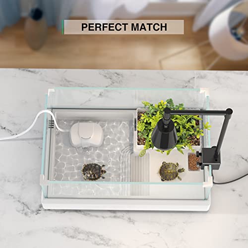 Silicar Turtle Tank Filter, Reptiles Turtle Internal Filter Aquarium Waterfall, Low Level Water Clean Pump, 4W #TOP1