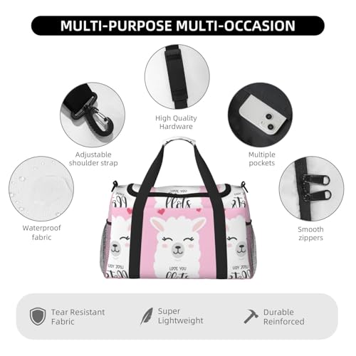 Bolsa de viaje grande e impermeable con divertido diseño de camello 5