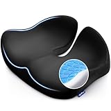ZIKEE Pioneering Gel Seat Cushion for Sitting Without Stuffiness, Ergonomic Memory Foam Office Chair Cushion for Sciatica, Back, Tailbone Pain Relief, Anti-Slip Car Seat Cushion, Breathable Cover