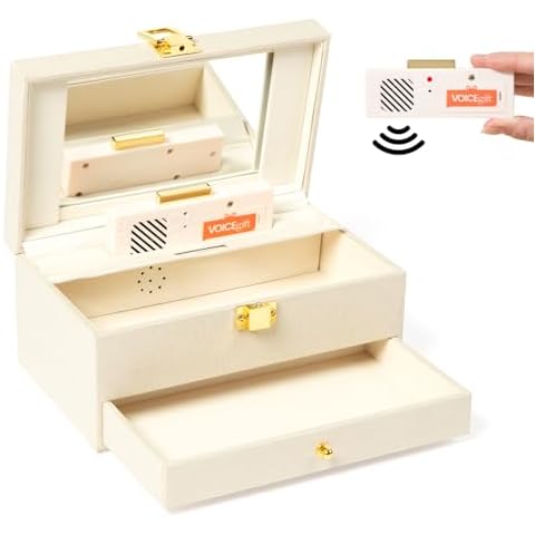 VOICEGIFT Memory Box Voice Recorder - Decorative Keepsake, Wooden Memory Box with Lid, Gift Box for Keepsake, Organizer for Toys, Photos, and More (Sea shell) Cover