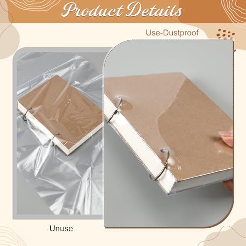 Image of Gersoniel 200 Pieces Heat Shrink Wrap Bags Heat Clear Shrink Film Wrap for Homemade DIY Packaging Soap Candle Bath (14 x 20 Inch)
