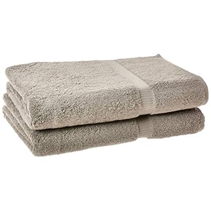 Luxus-Hotel- und Spa-Handtuch, 100 % echte türkische Baumwolle, Badetuch, 2 Stück, grau